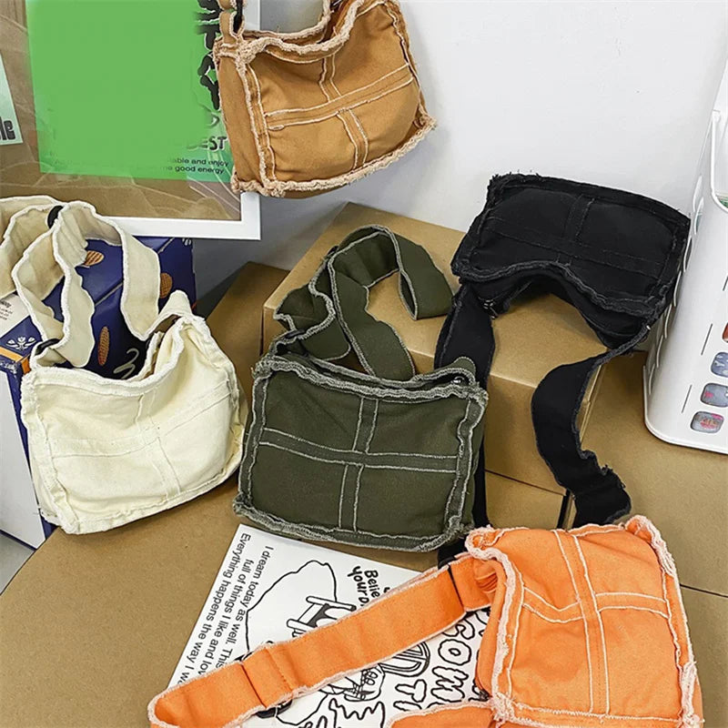 Retro Canvas Shoulder Bag for Women