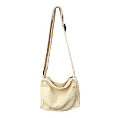 Retro Canvas Shoulder Bag Small Crossbody Purse for Girls