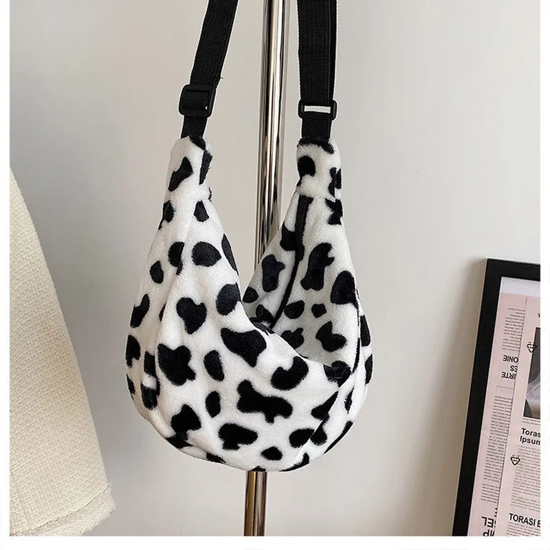 Women Cotton Shoulder Bag Casual Vintage Purse Bucket Pouch for Girls