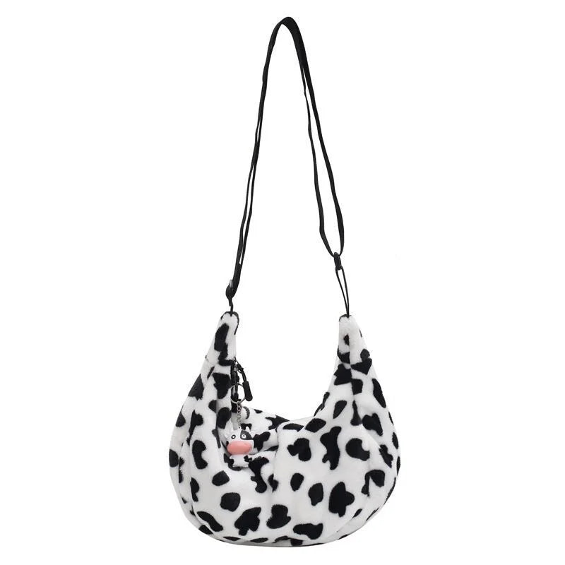 Women Cotton Shoulder Bag Casual Vintage Purse Bucket Pouch for Girls