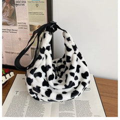 Women Cotton Shoulder Bag Casual Vintage Purse Bucket Pouch for Girls