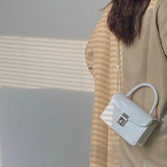 Crocodile Pattern Shoulder Bag Retro Ladies Chain Crossbody Clutch