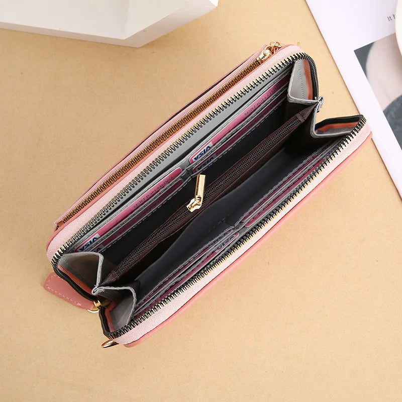 Touch Screen Crossbody Phone Purse in Pure Leather