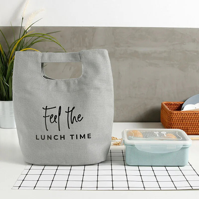 Women Lunch Bags Insulated Heat Thermal Picnic Bento Box Boys Thermo Pouch
