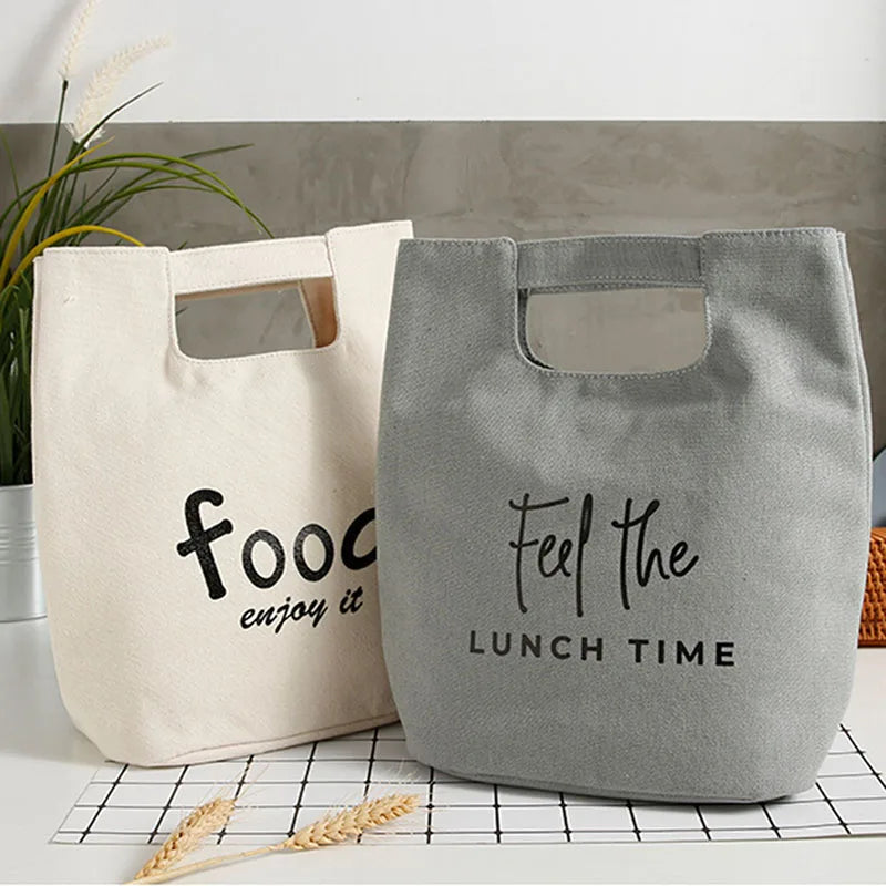 Women Lunch Bags Insulated Heat Thermal Picnic Bento Box Boys Thermo Pouch