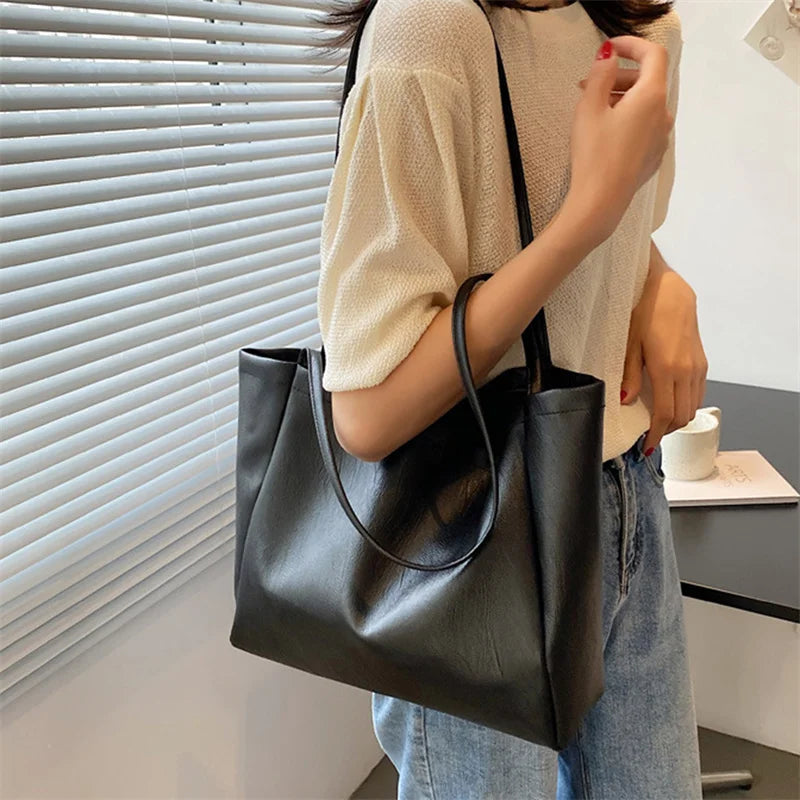 Women Casual Tote Shoulder Handbag Lady Leather Shopping Bag