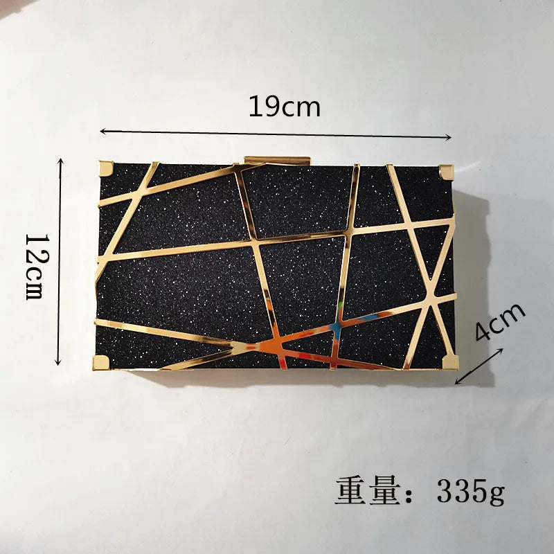Glitter Wedding Clutch Evening Bag for Women Party Banquet Minaudiere
