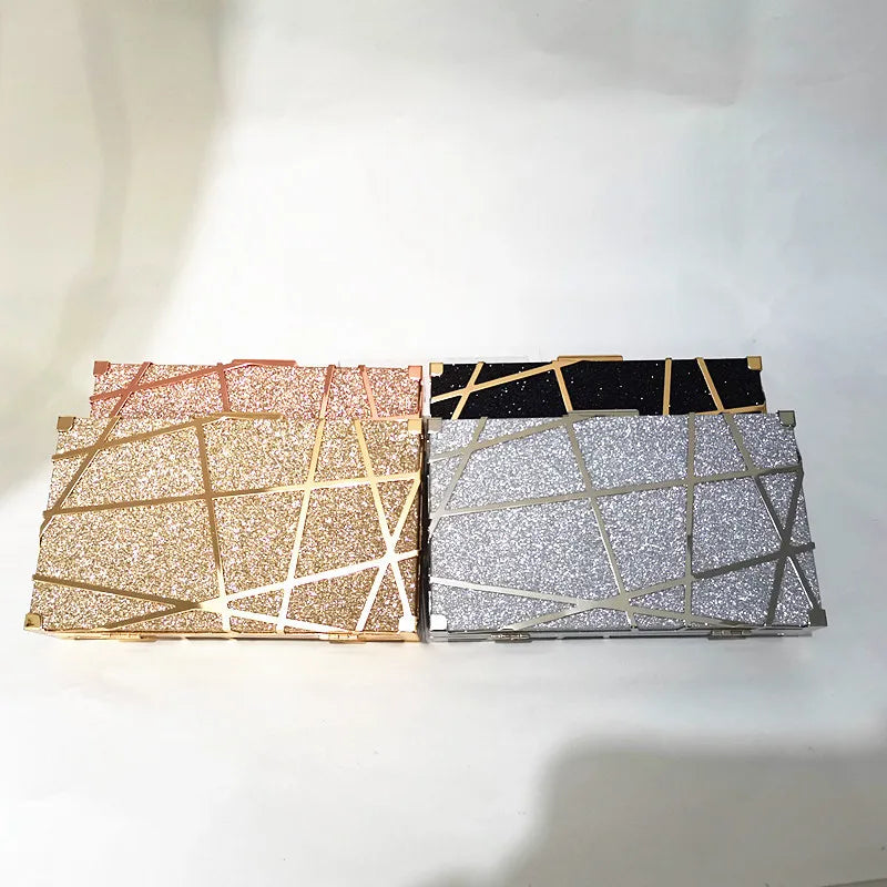 Glitter Wedding Clutch Evening Bag for Women Party Banquet Minaudiere