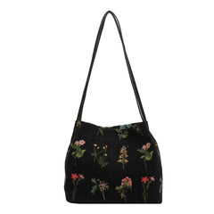Women Large Flowers Tote Bag High-quality Fabric Women's Handbag