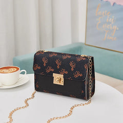 Women Chains Single Shoulder Crossbody Bag Mini Leather Messenger Bag