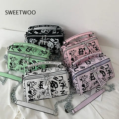 Women Geometric Patterns Crossbody Bag Handbag For Ladies