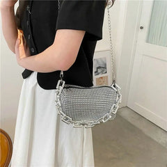 Women Diamonds Bags Rhinestone Handbag Shoulder Bag Purse Shining Crossbody Bag