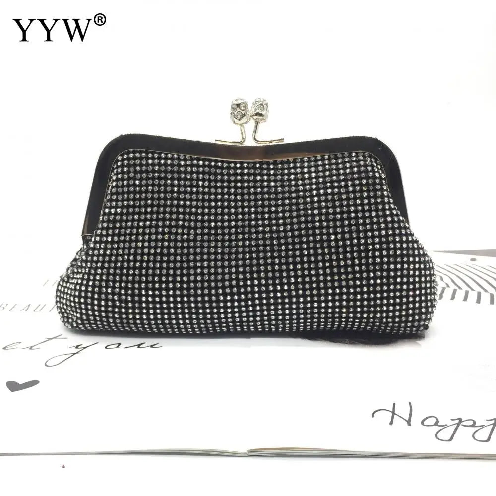 Rhinestone Femme Bags Over Shoulder Silver Bag Sac A Main