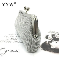 Rhinestone Femme Bags Over Shoulder Silver Bag Sac A Main