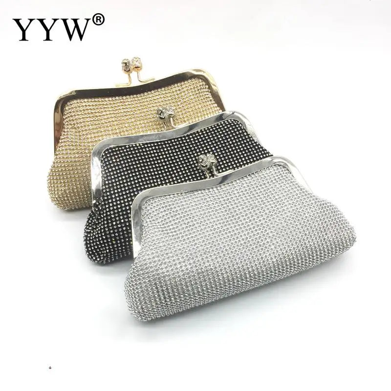 Rhinestone Femme Bags Over Shoulder Silver Bag Sac A Main
