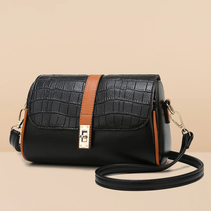 Crocodile Leather Handbag Women Crossbody Shoulder Tote Retro Bag