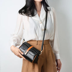 Crocodile Leather Handbag Women Crossbody Shoulder Tote Retro Bag