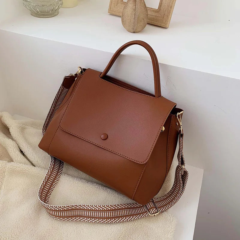 Women Shoulder Bag PU Leather Large Capacity Vintage Handbag