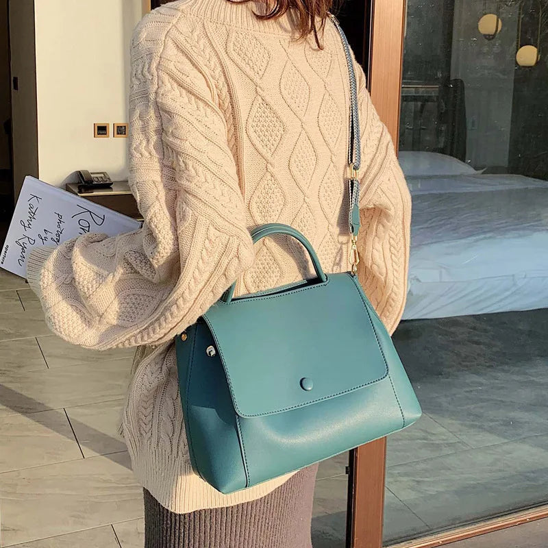 Women Shoulder Bag PU Leather Large Capacity Vintage Handbag