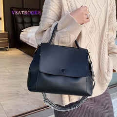 Women Shoulder Bag PU Leather Large Capacity Vintage Handbag