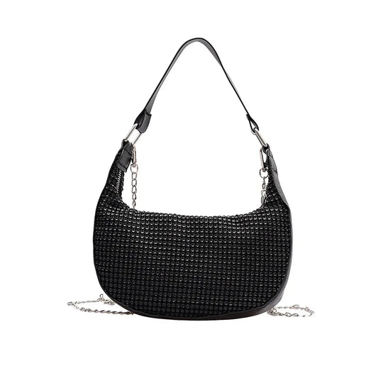 Women Shoulder Bags Diamond Hobo-bag Clutch PU Messenger Evening Bag