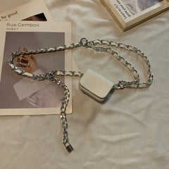 Women MINI Bag Metal Chain PU Hasp Soft Shoulder Bag Pures
