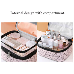 Women Makeup Organizer Bag Portable Outdoor Travel Waterproof PU Cosmetic Bag