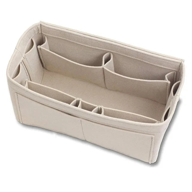 Makeup Organizer/Felt Cloth Insert Bag for Handbag Travel Cosmetic Bag