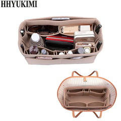 Makeup Organizer/Felt Cloth Insert Bag for Handbag Travel Cosmetic Bag