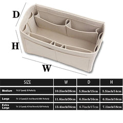 Makeup Organizer/Felt Cloth Insert Bag for Handbag Travel Cosmetic Bag