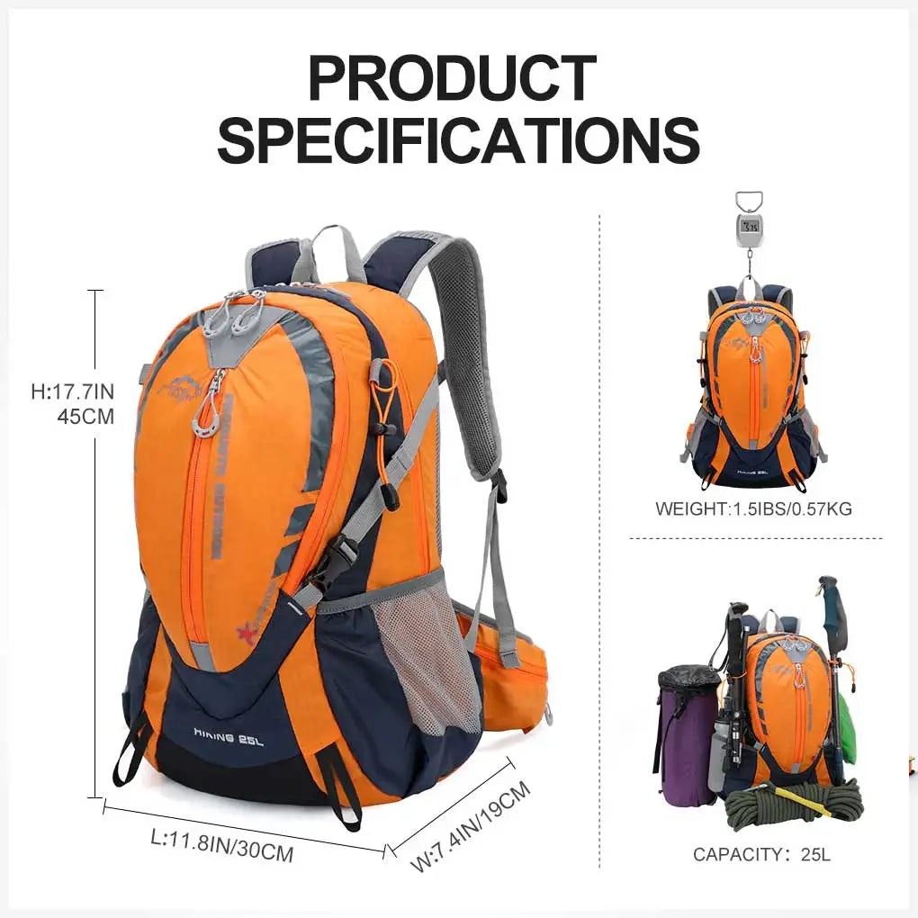 25L Outdoor Backpack Waterproof Cycling Mountaineering Rucksack