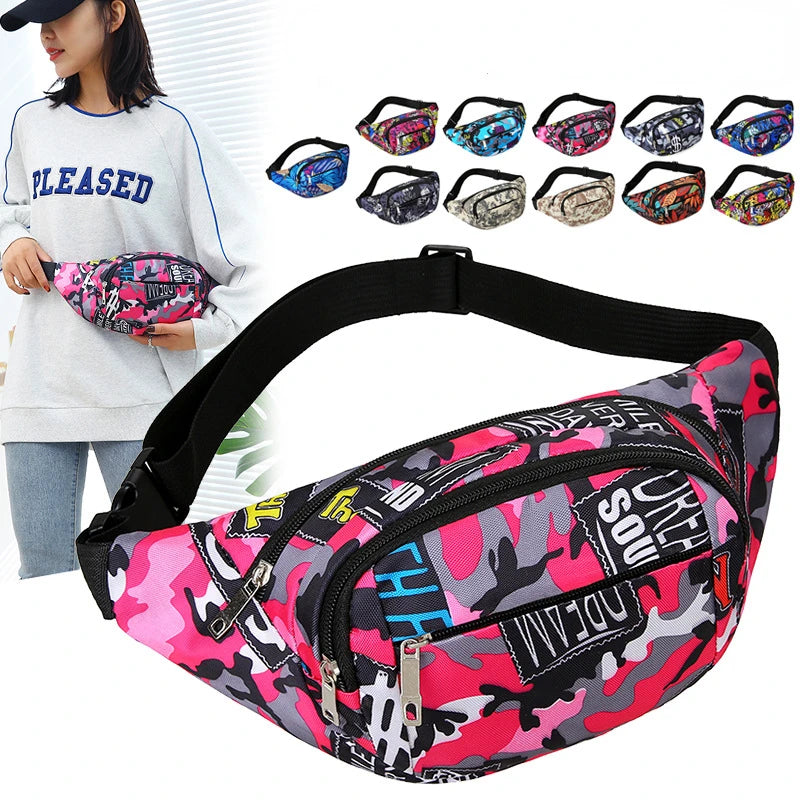 Waterproof Outdoor Sports Bag Canvas Waist Fanny Pouch