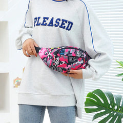 Canvas Outdoor Sports Waist Bag Waterproof Fanny Pack Crossbody Banana Bag