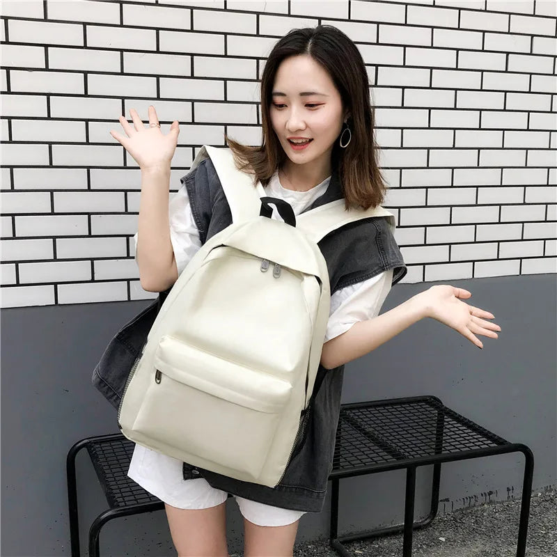 Canvas Backpack College Student School Backpack Bags for Teenagers