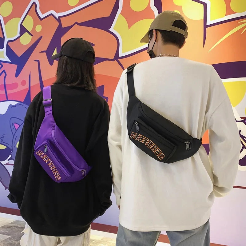 Nylon Chest Bag Crossbody Waist Phone Sack Sport Fanny Pack