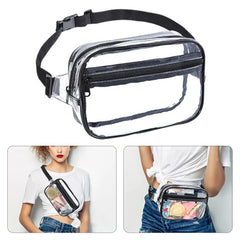 Large Capacity Clear PVC Waist Bag Waterproof Fanny Pack for Women Men