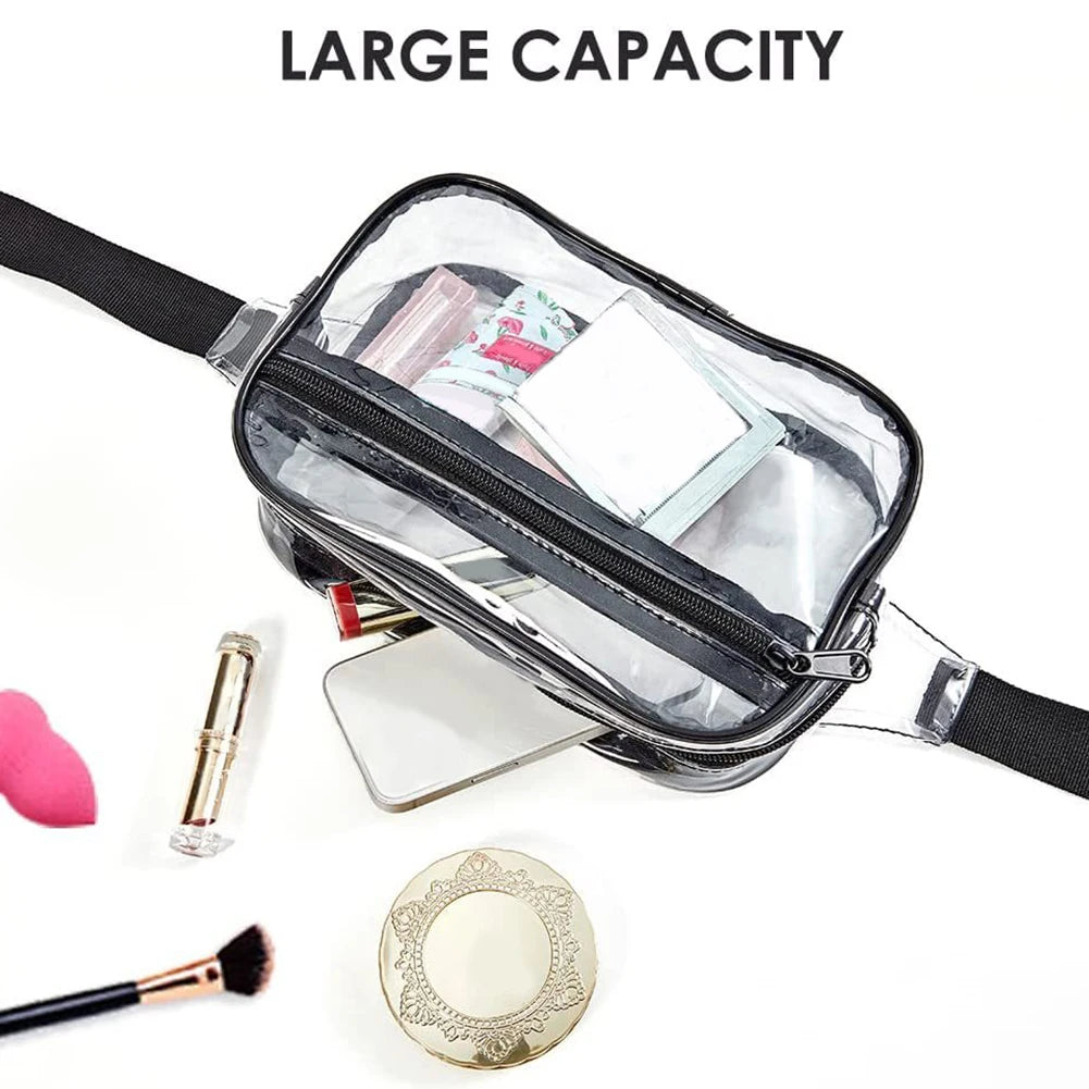 Large Capacity Clear PVC Waist Bag Waterproof Fanny Pack for Women Men