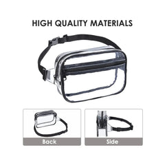 Large Capacity Clear PVC Waist Bag Waterproof Fanny Pack for Women Men