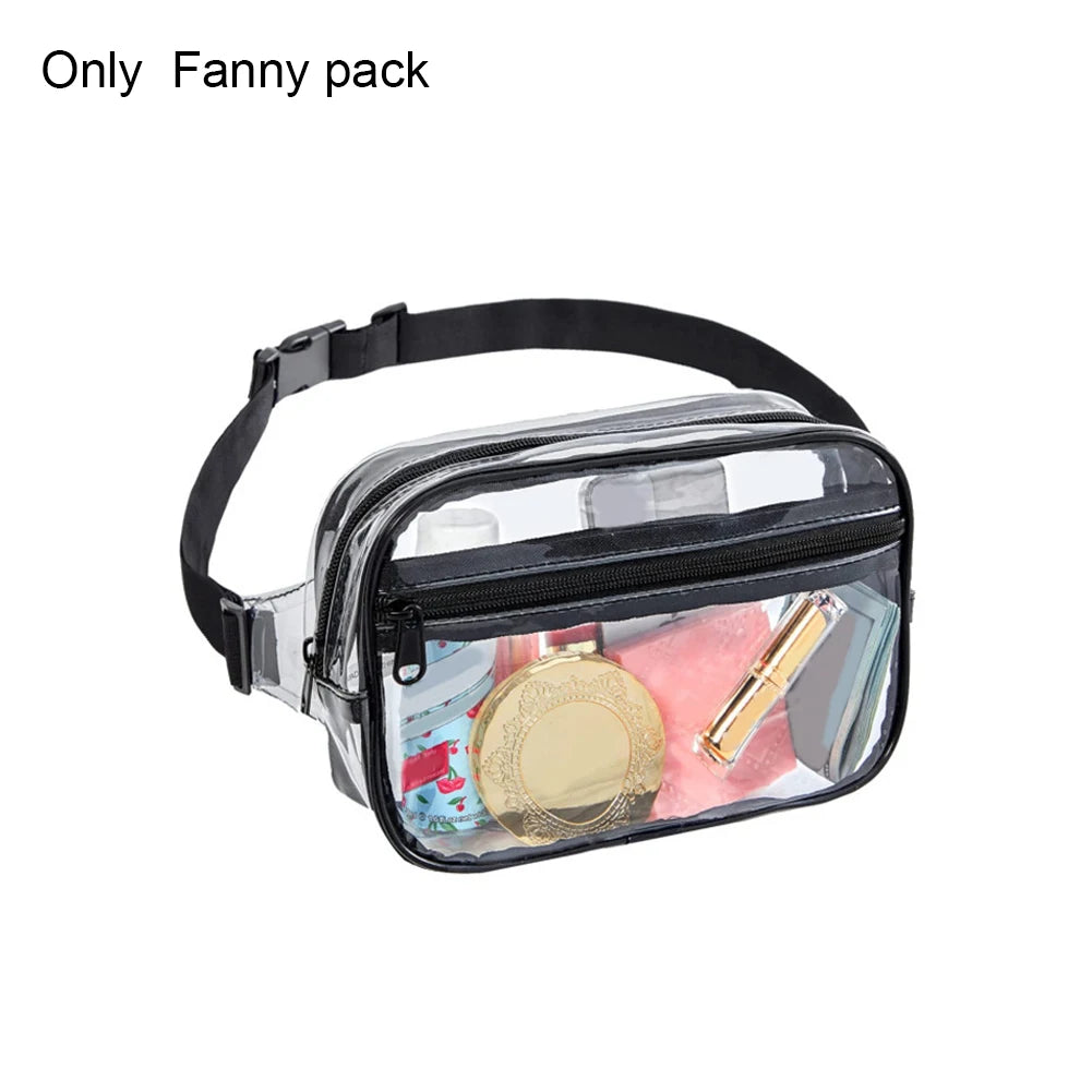 Large Capacity Clear PVC Waist Bag Waterproof Fanny Pack for Women Men