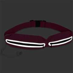 Unisex Fitness Waist Bag with Reflective Strip, Running & Cycling Waist Pack