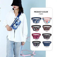 NYLON Print Sports Climbing Waist Bags Crossbody Shoulder Bags Chest Packs