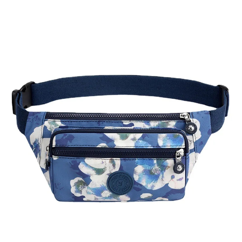 NYLON Print Sports Climbing Waist Bags Crossbody Shoulder Bags Chest Packs