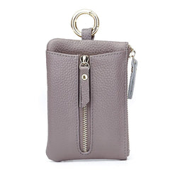 Mini Cow Leather Zipper Coin Purse Multifunction Keys Wallet