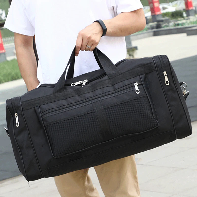 Nylon Travel Duffel Bag - Carry On Luggage - Men Tote