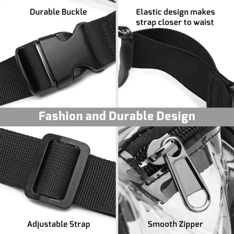 PVC Waist Fanny Pack Winterproof Pouch Jelly Belt Bag