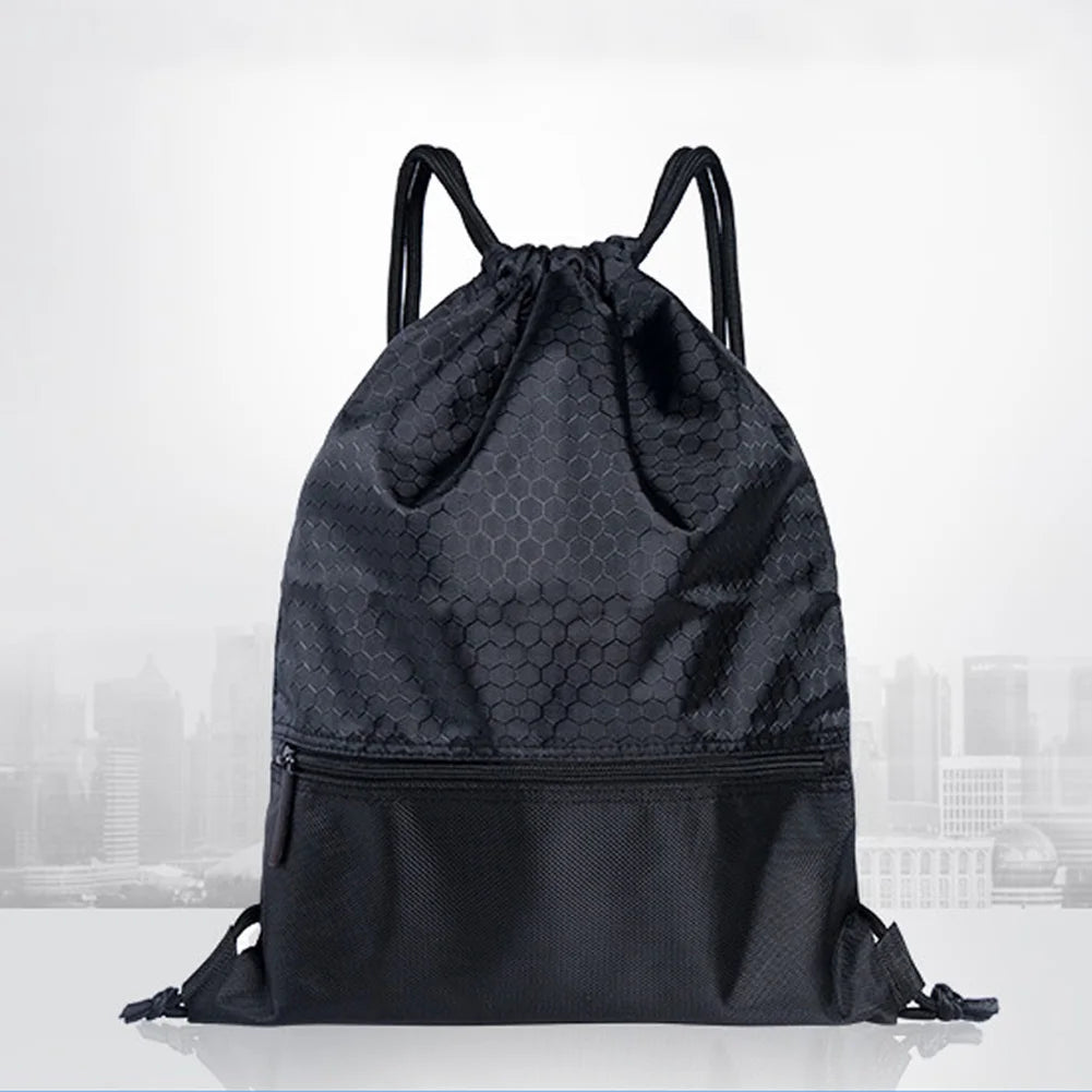 Outdoor Sports Backpack Large Capacity Drawstring Lock Nylon