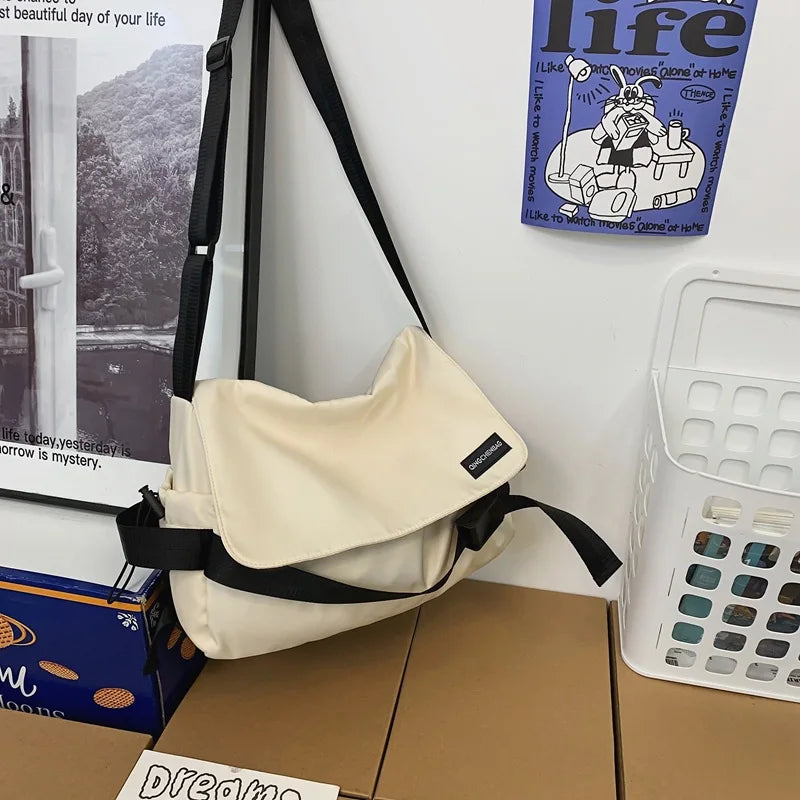 Japanese Postman Satchel Crossbody Bag for Student Sports Messenger