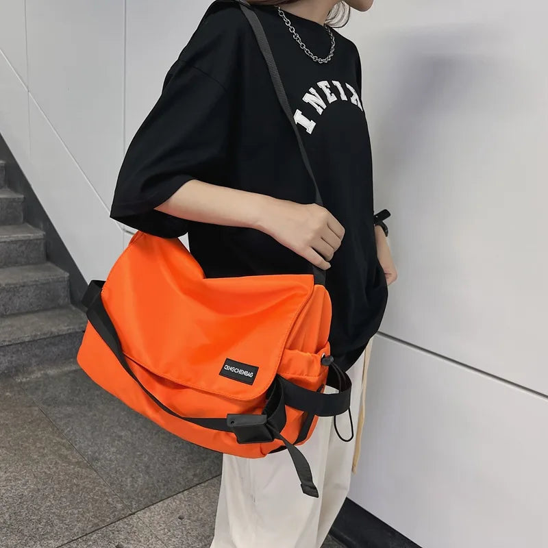 Japanese Postman Satchel Crossbody Bag for Student Sports Messenger