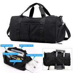 Women Men Sports Gym Shoulder Bag Large Capacity Casual Nylon Handbags