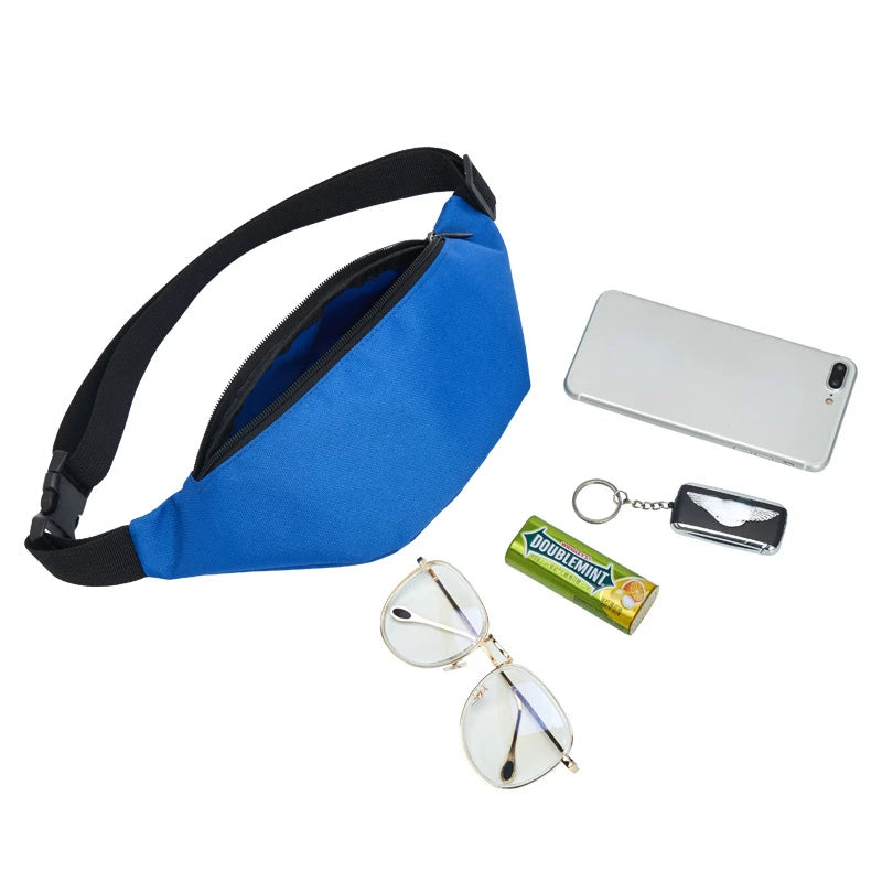 Canvas Waist Bag Fanny Pack Travel Money Phone Chest Bag